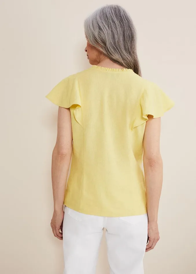 Women Phase Eight Tops and TShirts Ines Linen Top Yellow