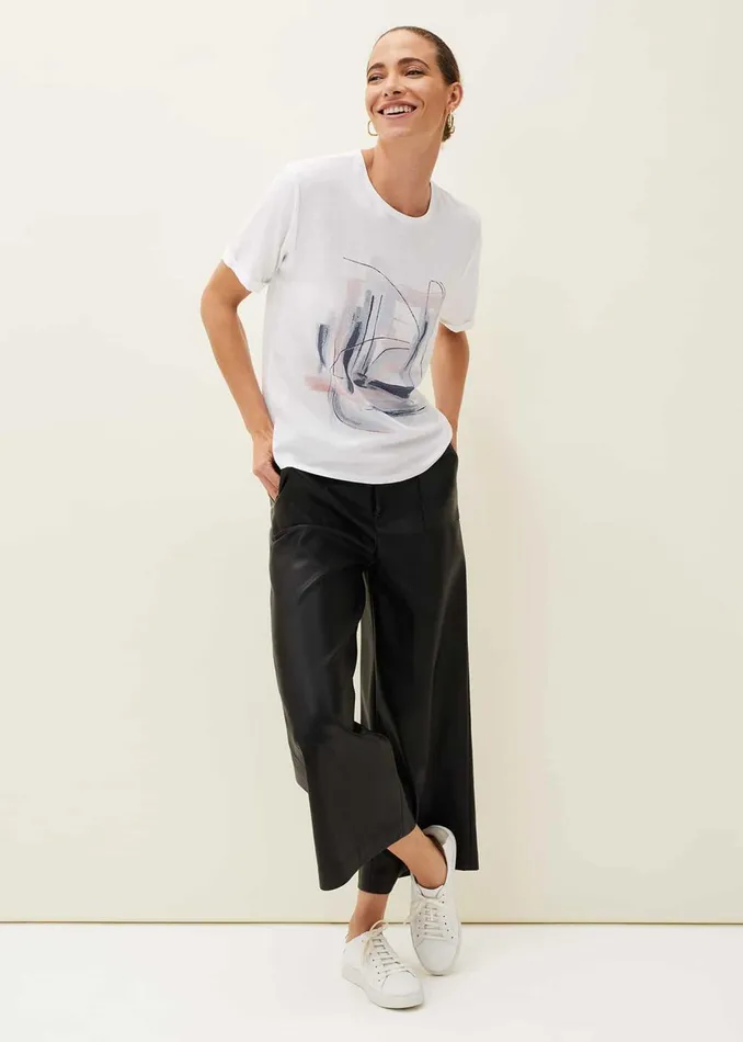 Women Phase Eight Tops and TShirts Ingrid Print Top Ivory