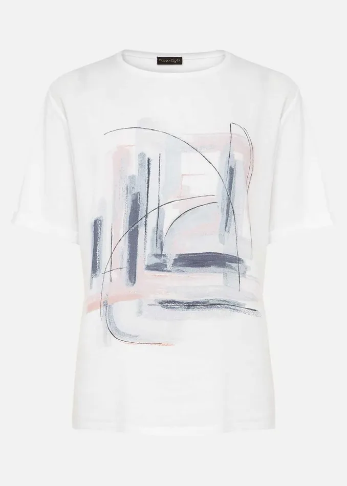 Women Phase Eight Tops and TShirts Ingrid Print Top Ivory