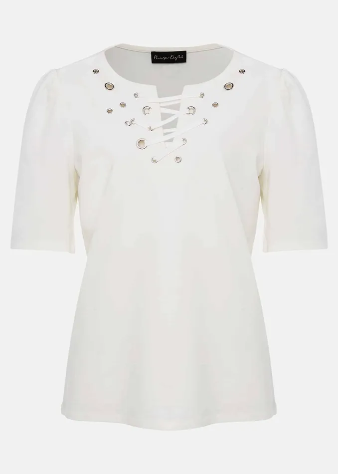 Women Phase Eight Tops and TShirts Kailee Eyelet Top Ivory