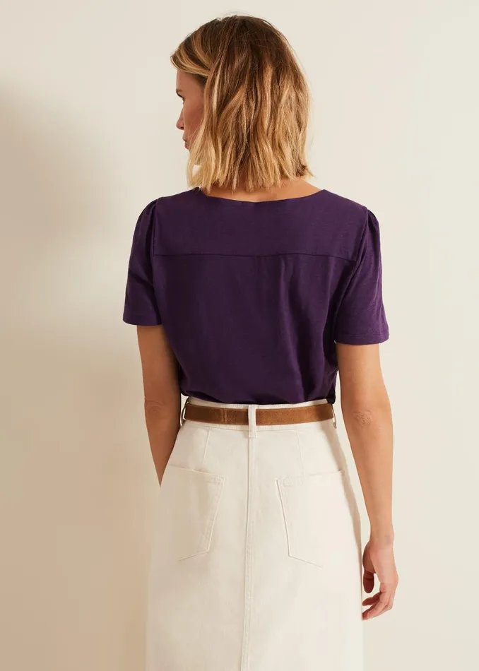 Women Phase Eight Tops and TShirts Lorenna Jersey Top Purple