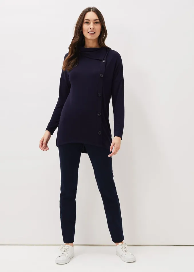 Women Phase Eight Tops and TShirts Marga Longline Top Navy