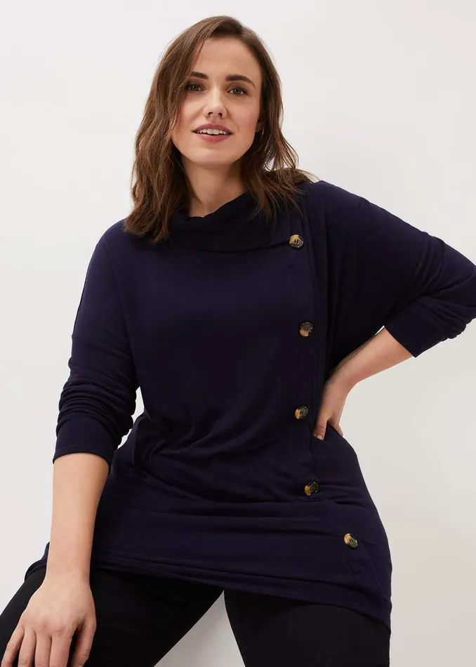 Women Phase Eight Tops and TShirts Marga Longline Top Navy