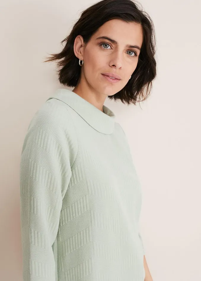 Women Phase Eight Tops and TShirts Mica Textured Top Sage
