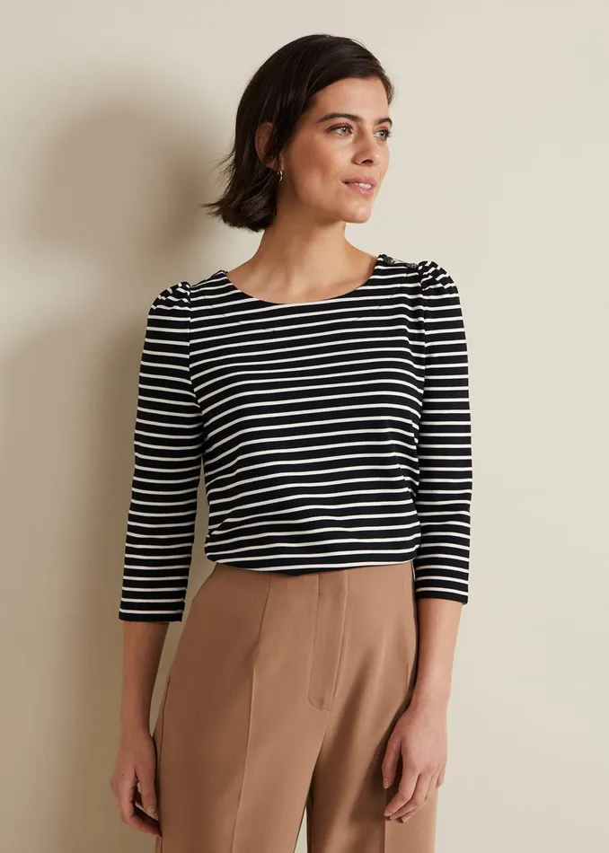 Women Phase Eight Tops and TShirts Orabella Stripe Top Navy
