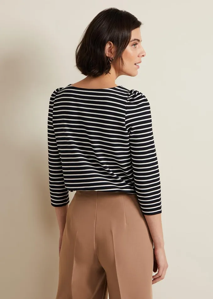Women Phase Eight Tops and TShirts Orabella Stripe Top Navy