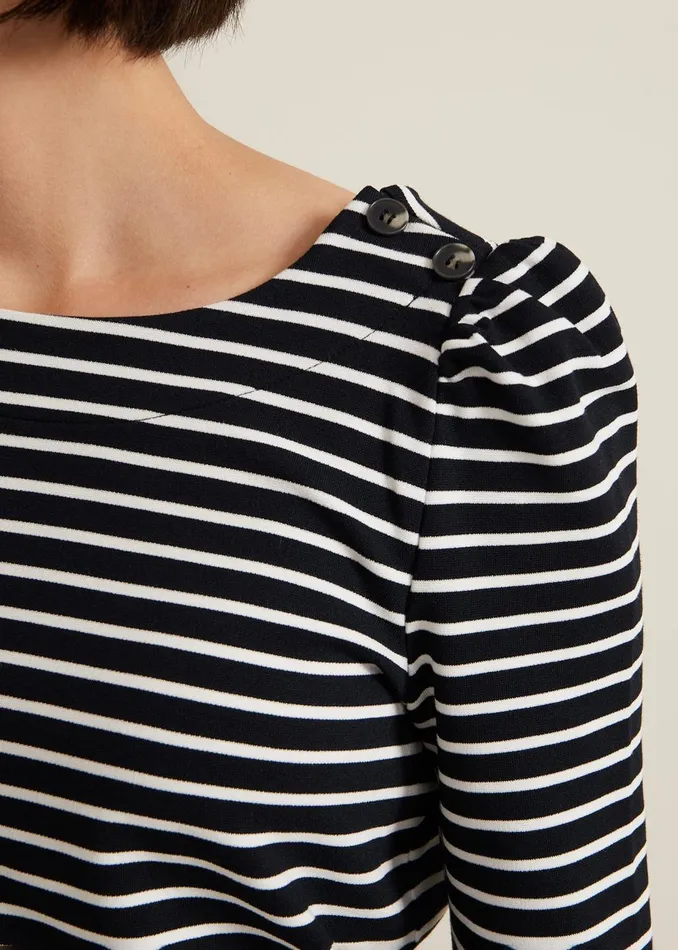 Women Phase Eight Tops and TShirts Orabella Stripe Top Navy
