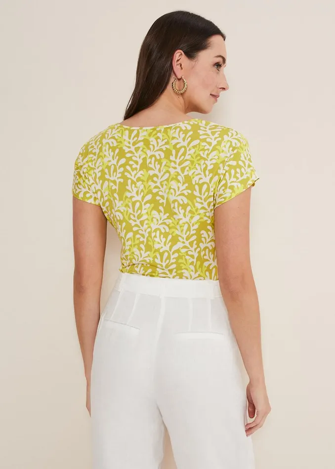 Women Phase Eight Tops and TShirts Rena Keyhole Top Yellow