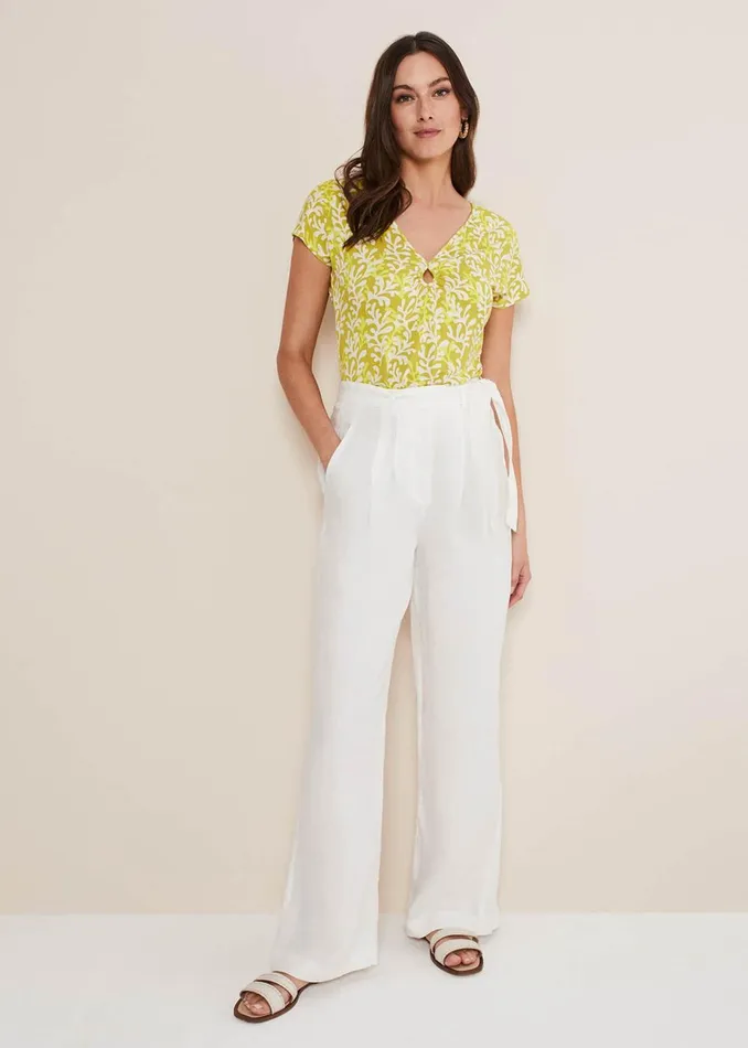 Women Phase Eight Tops and TShirts Rena Keyhole Top Yellow