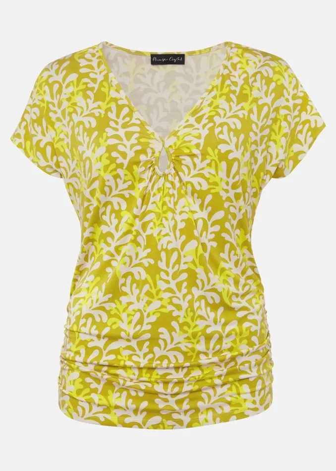 Women Phase Eight Tops and TShirts Rena Keyhole Top Yellow