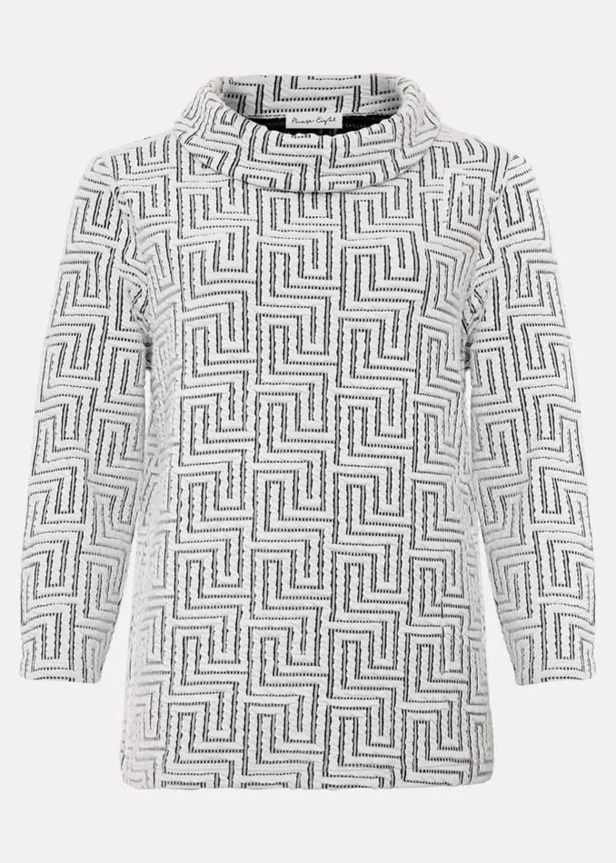Women Phase Eight Tops and TShirts Rena Textured Top Ivoryblack