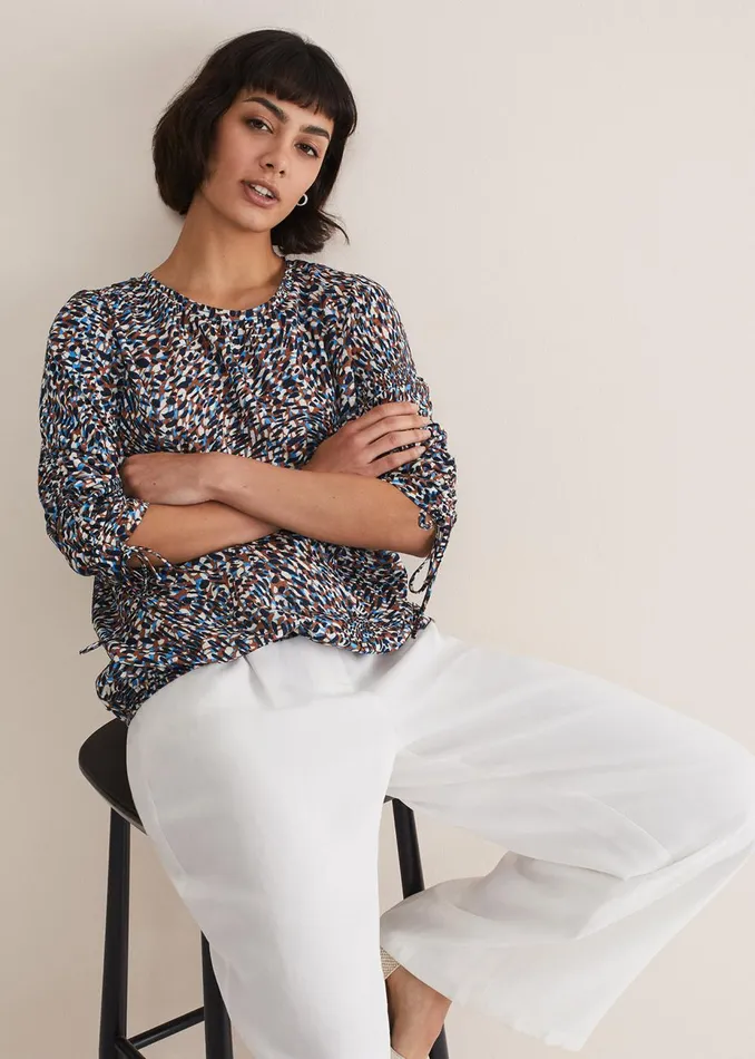 Women Phase Eight Tops and TShirts Rosalind Printed Top Multicoloured