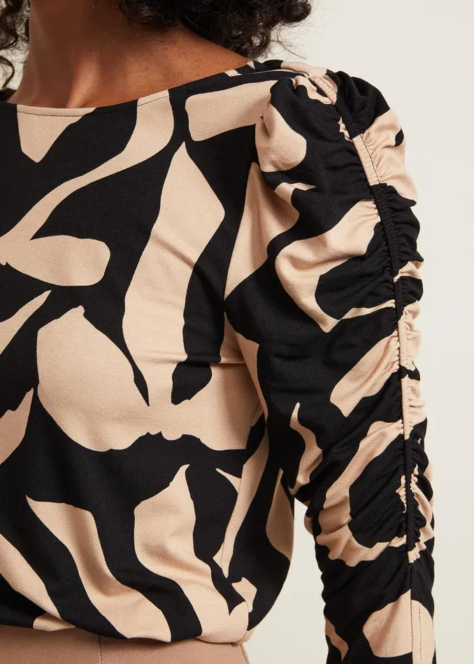 Women Phase Eight Tops and TShirts Rosalita Bow Print Top Neutral