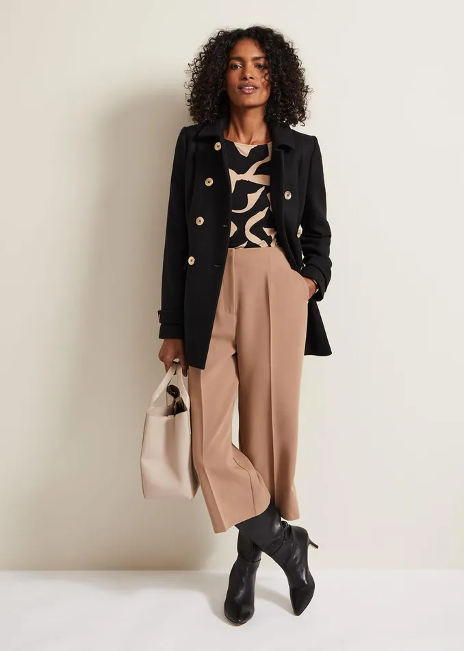 Women Phase Eight Tops and TShirts Rosalita Bow Print Top Neutral