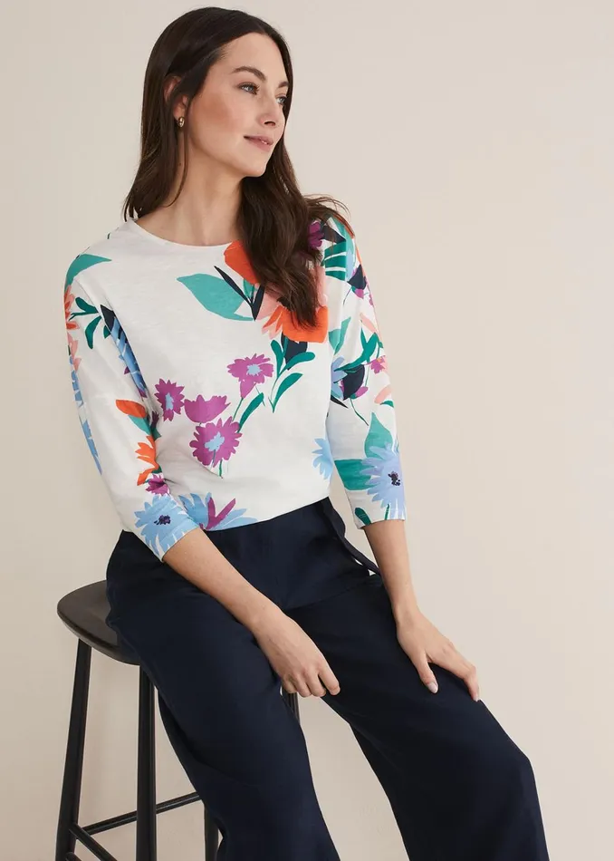 Women Phase Eight Tops and TShirts Ryley Floral Top Multicoloured