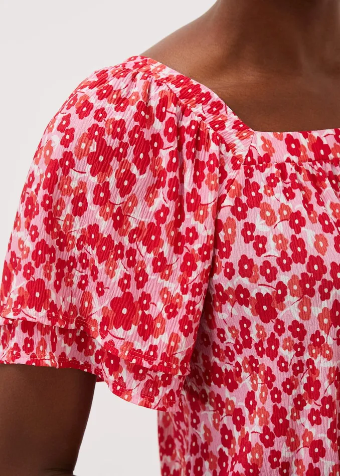 Women Phase Eight Tops and TShirts Saffy Floral Square Neck Top Multicoloured