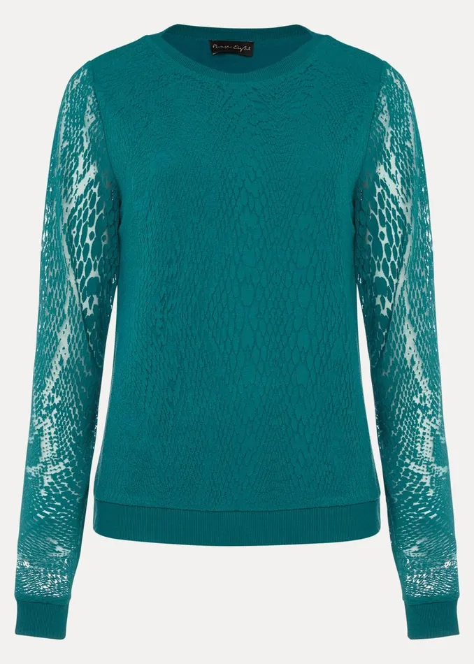 Women Phase Eight Tops and TShirts Sakuro Burnout Top Teal