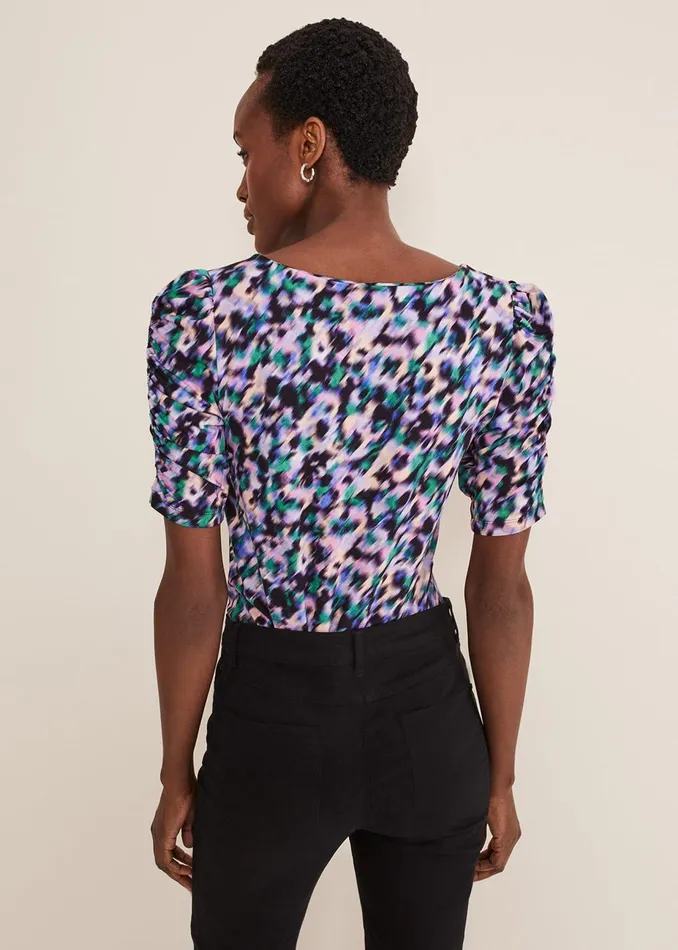 Women Phase Eight Tops and TShirts Sasha Jersey Top Navy Multi