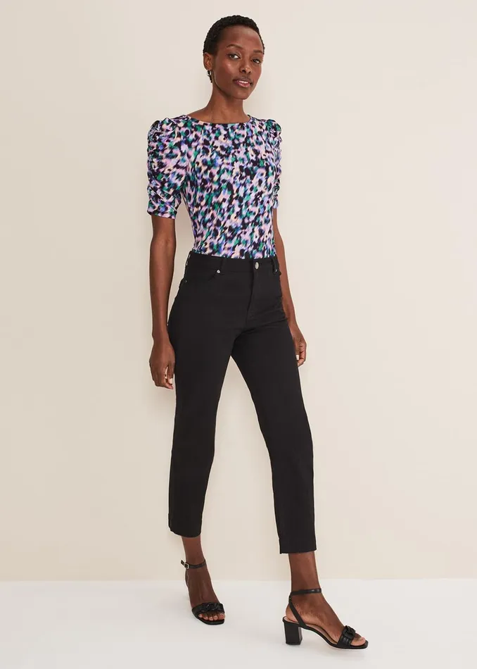 Women Phase Eight Tops and TShirts Sasha Jersey Top Navy Multi