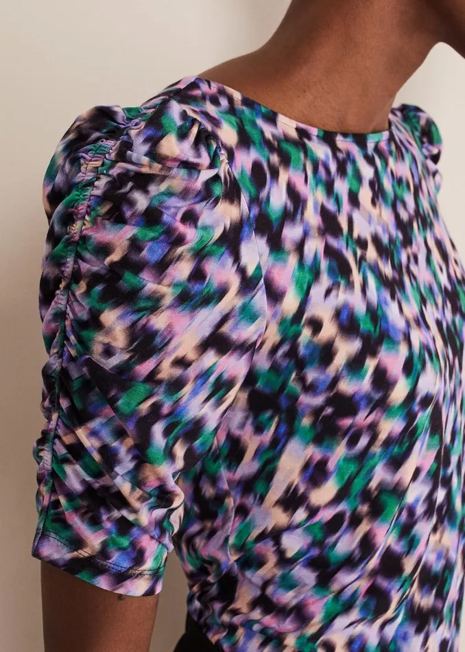 Women Phase Eight Tops and TShirts Sasha Jersey Top Navy Multi