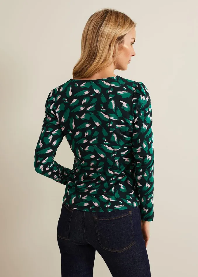 Women Phase Eight Tops and TShirts Sindy Animal Print Top Multicoloured