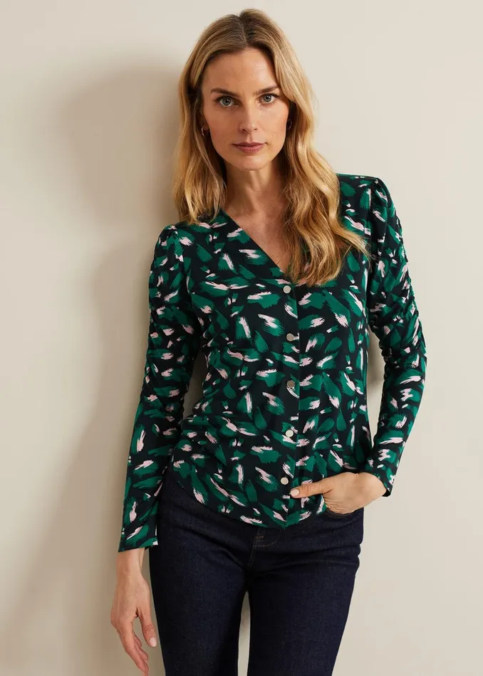 Women Phase Eight Tops and TShirts Sindy Animal Print Top Multicoloured