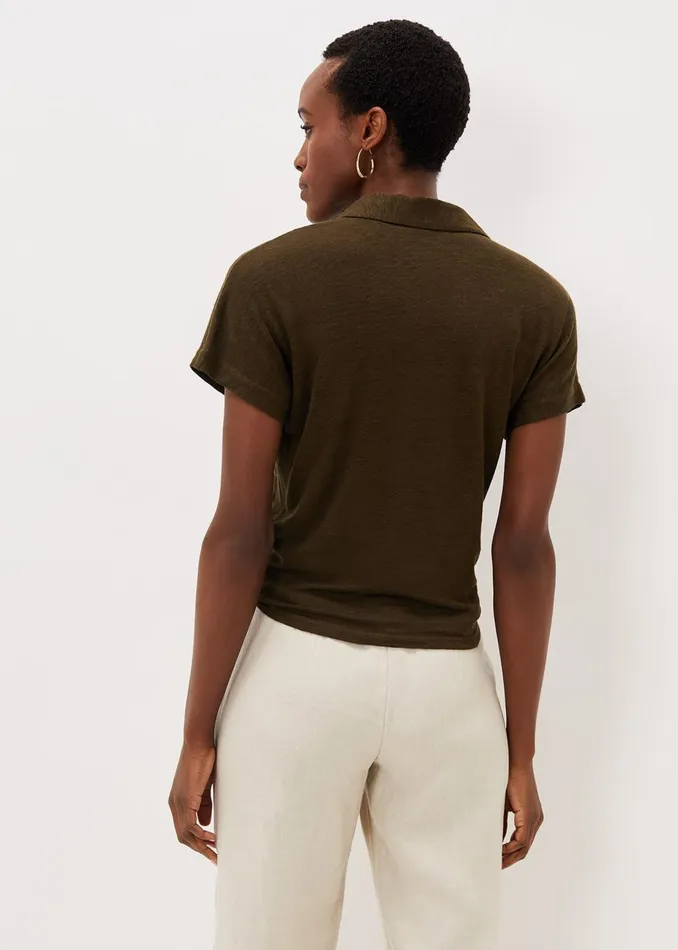 Women Phase Eight Tops and TShirts Tracey Tie Hem Shirt Khaki