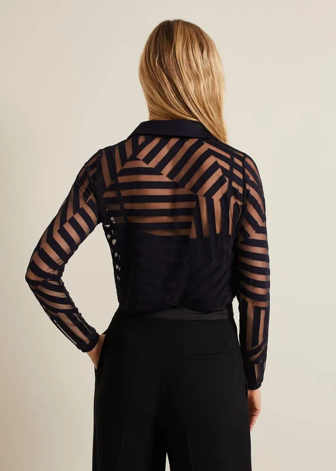 Women Phase Eight Tops and TShirts Vida Burnout Top Navy