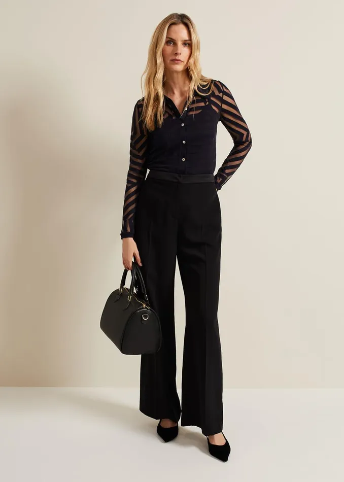 Women Phase Eight Tops and TShirts Vida Burnout Top Navy