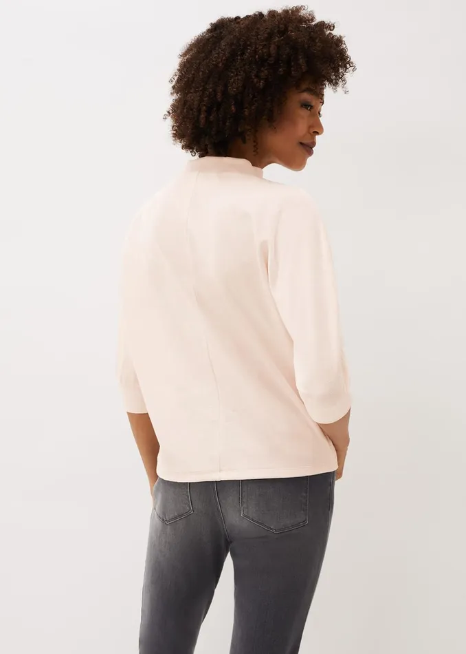Women Phase Eight Tops and TShirts Vivvie Velvet Ribbed Top Soft Pink