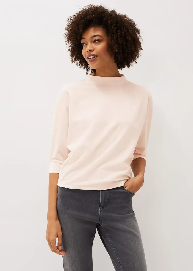 Women Phase Eight Tops and TShirts Vivvie Velvet Ribbed Top Soft Pink