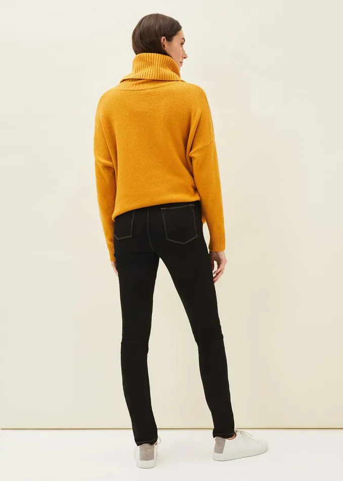 Women Phase Eight Trousers Abigial Sculpting Skinny Short Jean Black
