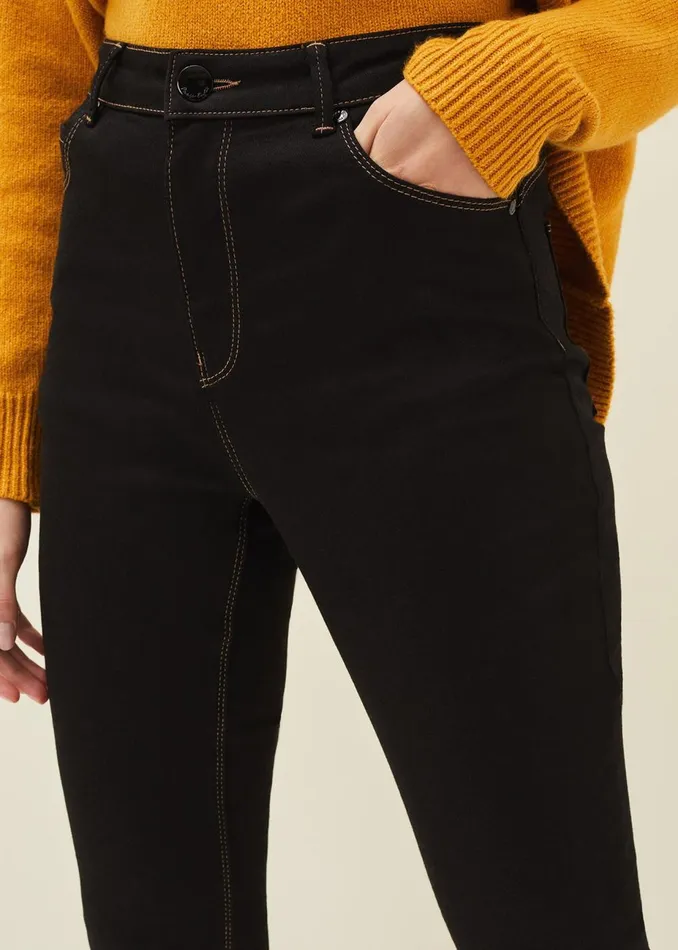 Women Phase Eight Trousers Abigial Sculpting Skinny Short Jean Black