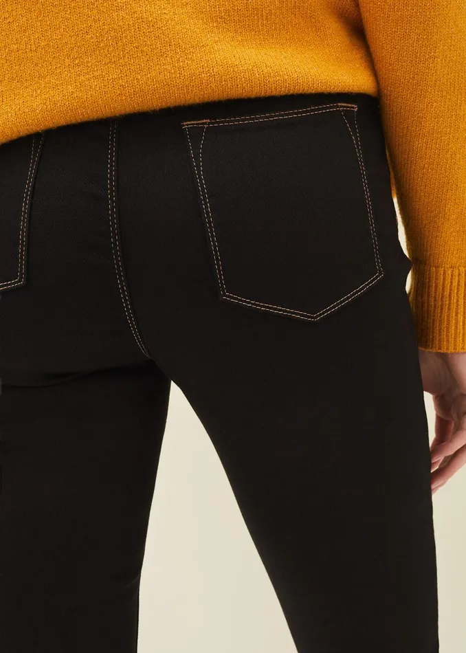 Women Phase Eight Trousers Abigial Sculpting Skinny Short Jean Black