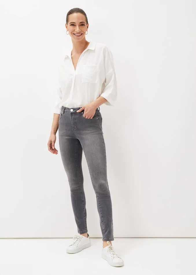 Women Phase Eight Trousers Aida Skinny Jean Grey