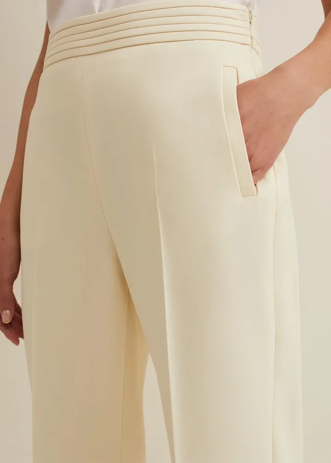Women Phase Eight Trousers Alexis Pleat Waistband Suit Trouser Yellow