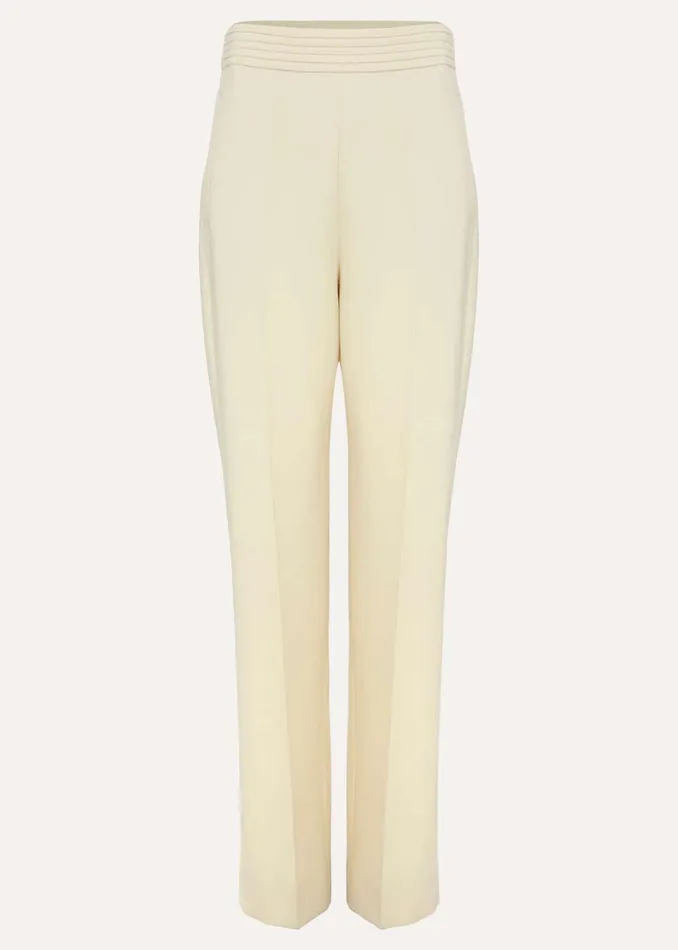 Women Phase Eight Trousers Alexis Pleat Waistband Suit Trouser Yellow