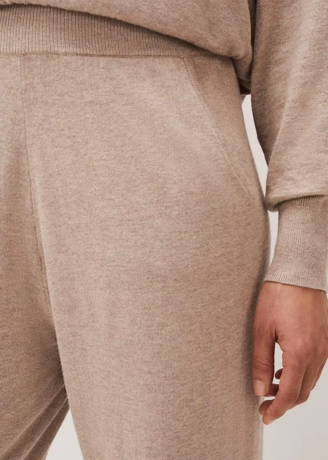 Women Phase Eight Trousers Alice Knitted CoOrd Joggers Mocha