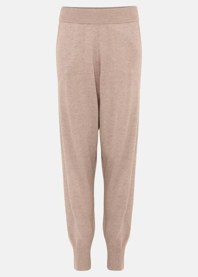 Women Phase Eight Trousers Alice Knitted CoOrd Joggers Mocha