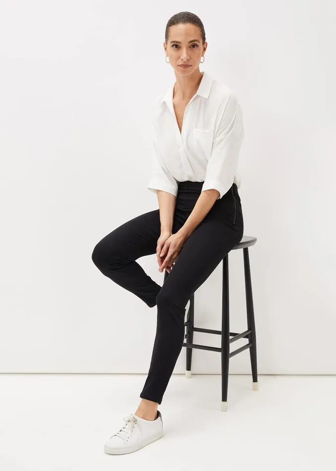 Women Phase Eight Trousers Amina Skinny Fit Jeggings Black