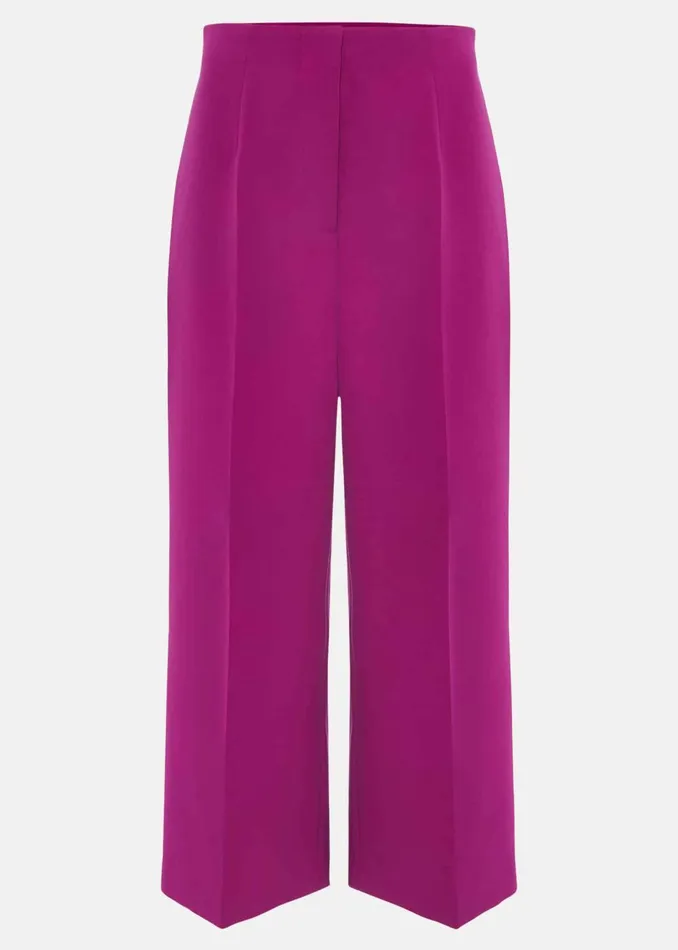 Women Phase Eight Trousers Aubrielle Clean Crepe Culotte Purple