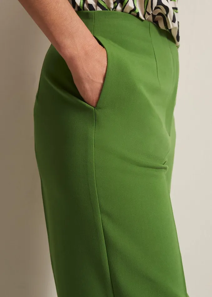Women Phase Eight Trousers Aubrielle Wide Leg Culottes Green