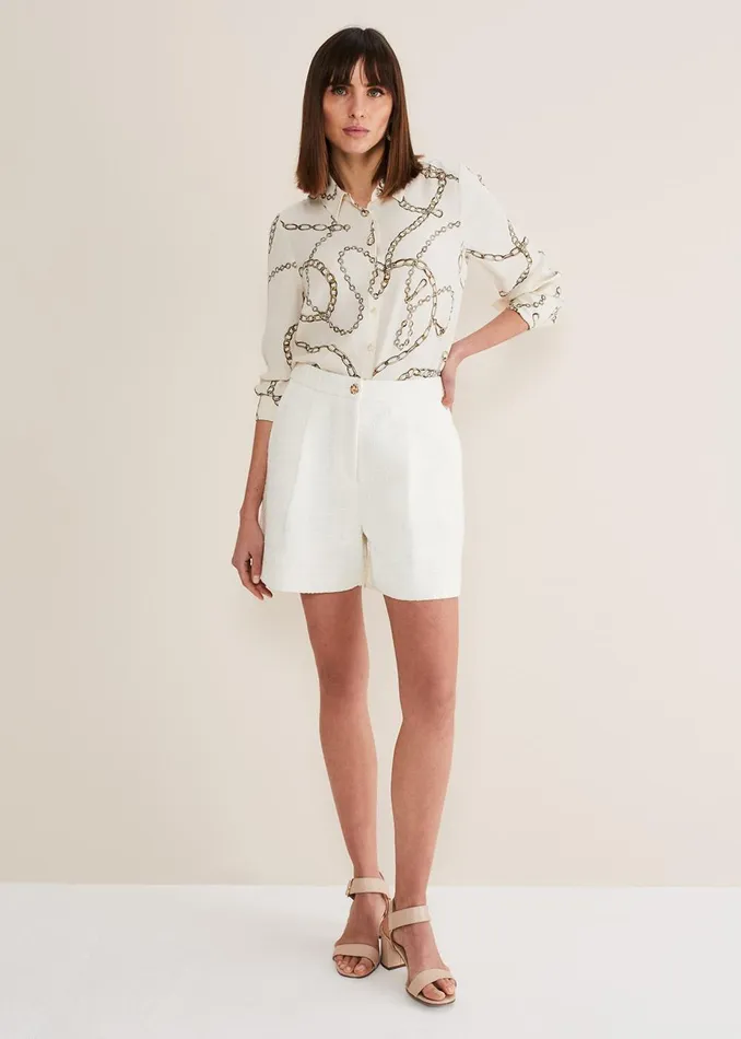 Women Phase Eight Trousers Auden Cream Suit Shorts Cream