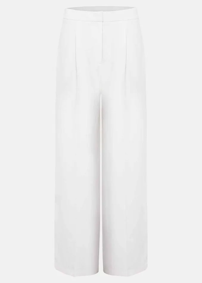 Women Phase Eight Trousers Bianca Wide Leg Suit Trousers Ivory