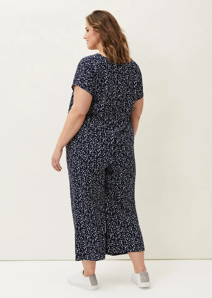 Women Phase Eight Trousers Carin Spot Culotte Trousers Navy