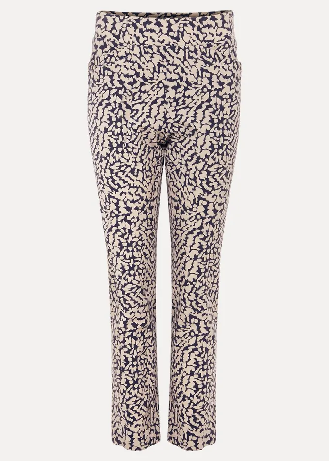 Women Phase Eight Trousers Carmella Printed Straight Leg Trousers Carbonwhite