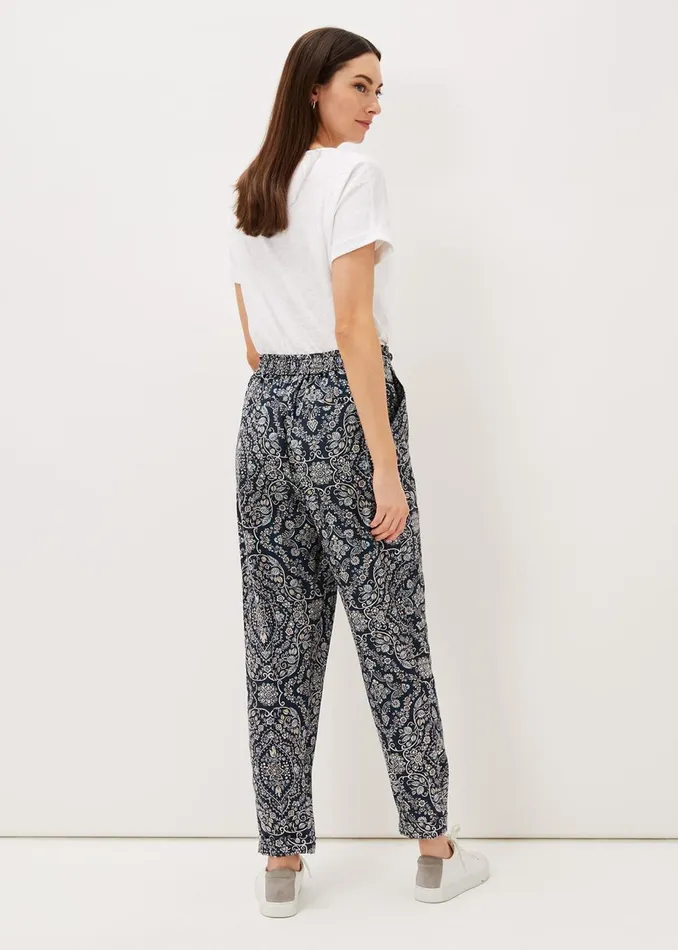 Women Phase Eight Trousers Charlene Paisley Jogger Cherrymulti