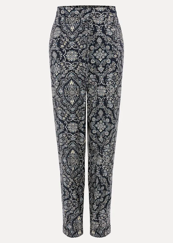 Women Phase Eight Trousers Charlene Paisley Jogger Cherrymulti