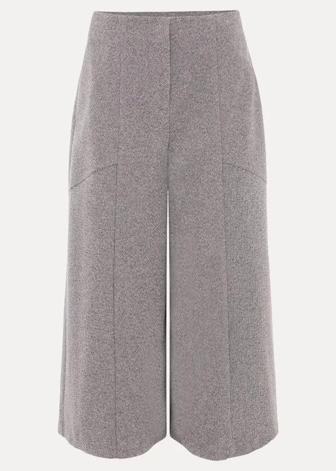Women Phase Eight Trousers Diza Herringbone Culottes Grey