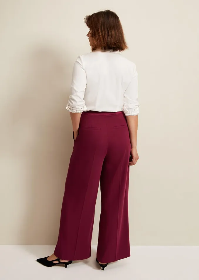 Women Phase Eight Trousers Elandra Tux Trouser Burgundy